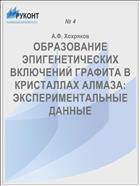 ОБРАЗОВАНИЕ ЭПИГЕНЕТИЧЕСКИХ ВКЛЮЧЕНИЙ ГРАФИТА В КРИСТАЛЛАХ АЛМАЗА: ЭКСПЕРИМЕНТАЛЬНЫЕ ДАННЫЕ