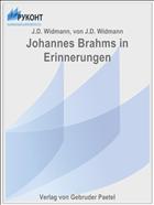 Johannes Brahms in Erinnerungen