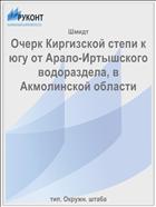 Очерк Киргизской степи к югу от Арало-Иртышского водораздела, в Акмолинской области