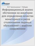 Информационный анализ обстановки на акватории для определения качества мониторинга и риска столкновения ледяных образований с морским сооружением