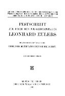 Festschrift zur Feier des 200. Geburtstages Leonhard Eulers. - Leipzig , Berlin : Teubner