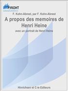 A propos des memoires de Henri Heine