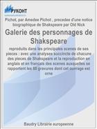 Galerie des personnages de Shakspeare