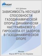 ЗАВИСИМОСТЬ НЕСУЩЕЙ СПОСОБНОСТИ ГАЗОДИНАМИЧЕСКОЙ ОПОРЫ ДИНАМИЧЕСКИ НАСТРАИВАЕМОГО ГИРОСКОПА ОТ ЗАЗОРОВ В ГАЗОДИНАМИЧЕСКОЙ ОПОРЕ
