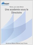 Une academie sous le Directoire