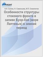 Особенности структуры стокового фронта в заливе Буор-Хая (море Лаптевых) в зимний период