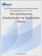 Die technischen Hochschulen im Deutschen Reich