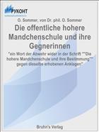 Die offentliche hohere Mandchenschule und ihre Gegnerinnen