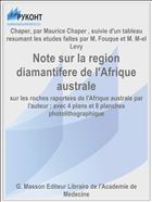 Note sur la region diamantifere de l'Afrique australe