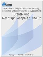 Staats- und Rechtsphilosophie :. Theil 2