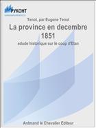 La province en decembre 1851
