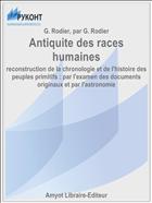 Antiquite des races humaines