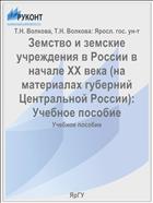 Земство и земские учреждения в России в начале XX века (на материалах губерний Центральной России)