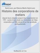 Histoire des corporations de metiers
