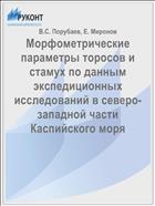 Морфометрические параметры торосов и стамух по данным экспедиционных исследований в северо-западной части Каспийского моря