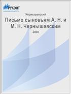 Письмо сыновьям А. Н. и М. Н. Чернышевским