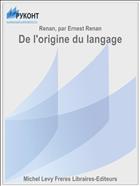 De l'origine du langage
