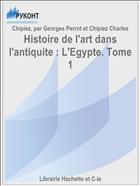 Histoire de l'art dans l'antiquite : L'Egypte. Tome 1
