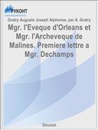 Mgr. l'Eveque d'Orleans et Mgr. l'Archeveque de Malines. Premiere lettre a Mgr. Dechamps