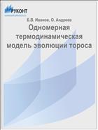 Одномерная термодинамическая модель эволюции тороса