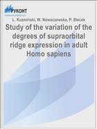 Study of the variation of the degrees of supraorbital ridge expression in adult Homo sapiens