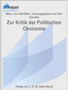 Zur Kritik der Politischen Okonomie