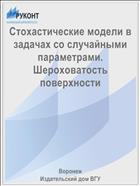 Стохастические модели в задачах со случайными параметрами. Шероховатость поверхности