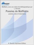 Poesies de Malfilatre