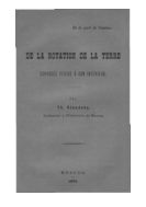 De la rotation de la Terre suppos?e fluide ? son int?rieur.