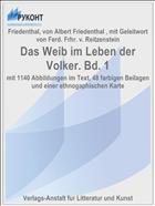 Das Weib im Leben der Volker. Bd. 1