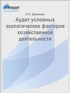 Аудит условных экологических факторов хозяйственной деятельности