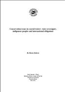 Conservation issues in coastal waters: state sovereignty, indigenous peoples and international obligations