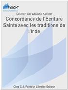 Concordance de l'Ecriture Sainte avec les traditions de l'Inde