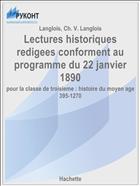 Lectures historiques redigees conforment au programme du 22 janvier 1890